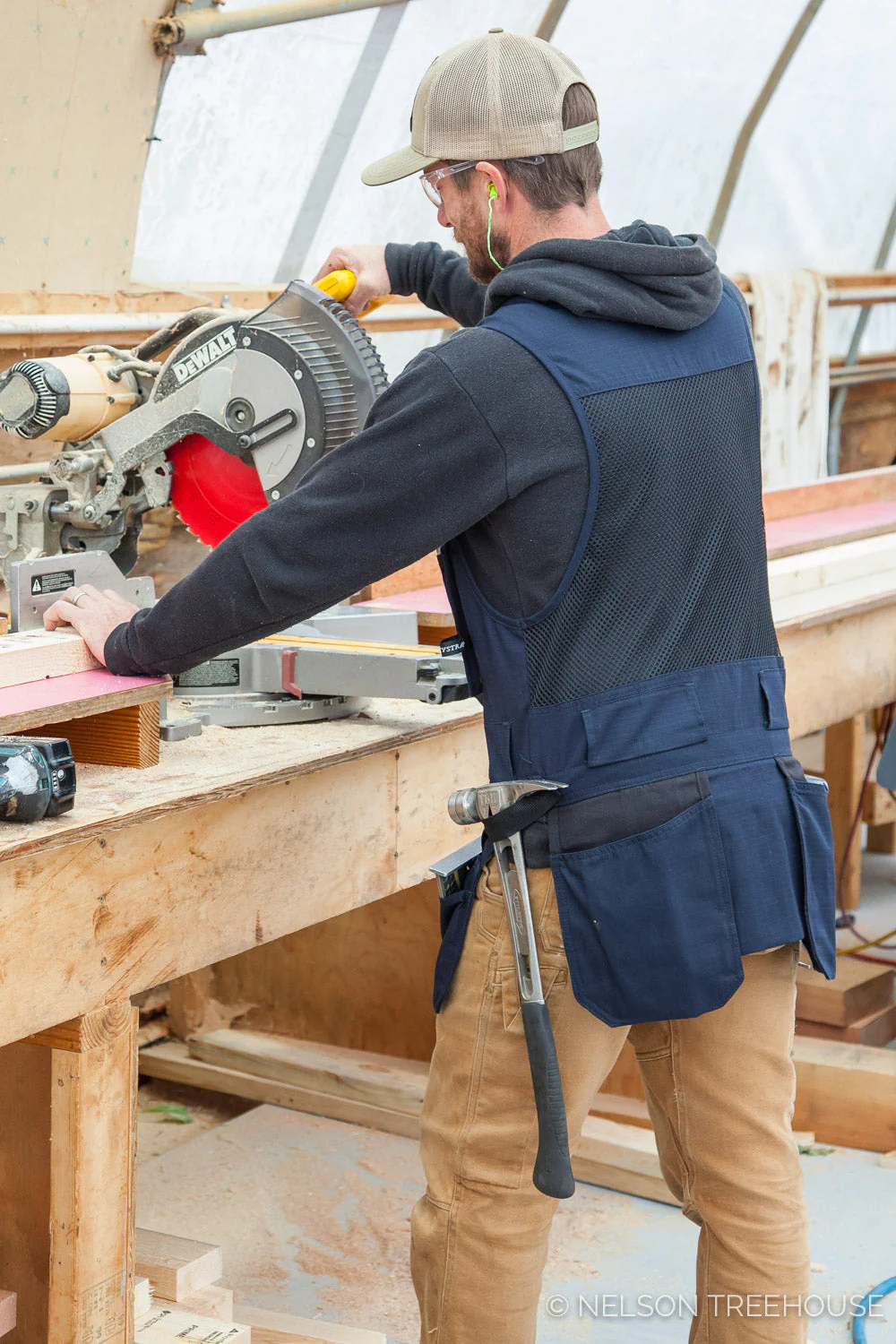 NT&S Mesh Back Blaklader Tool Vest - Navy - Image 3