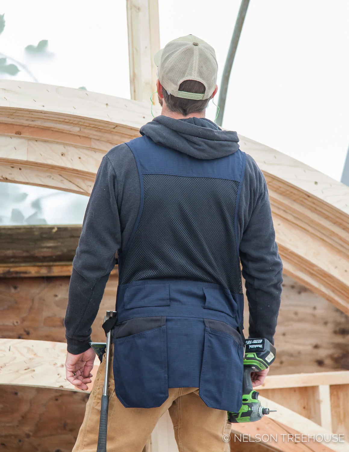 NT&S Mesh Back Blaklader Tool Vest - Navy - Image 4