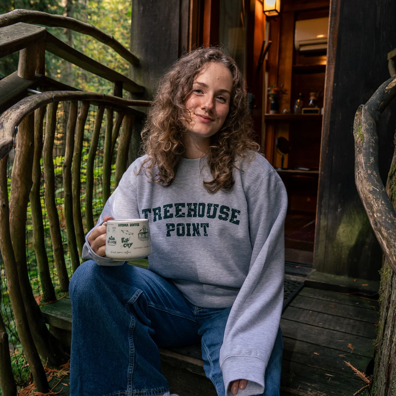 Treehouse Point University Crew Sweatshirt - Image 4