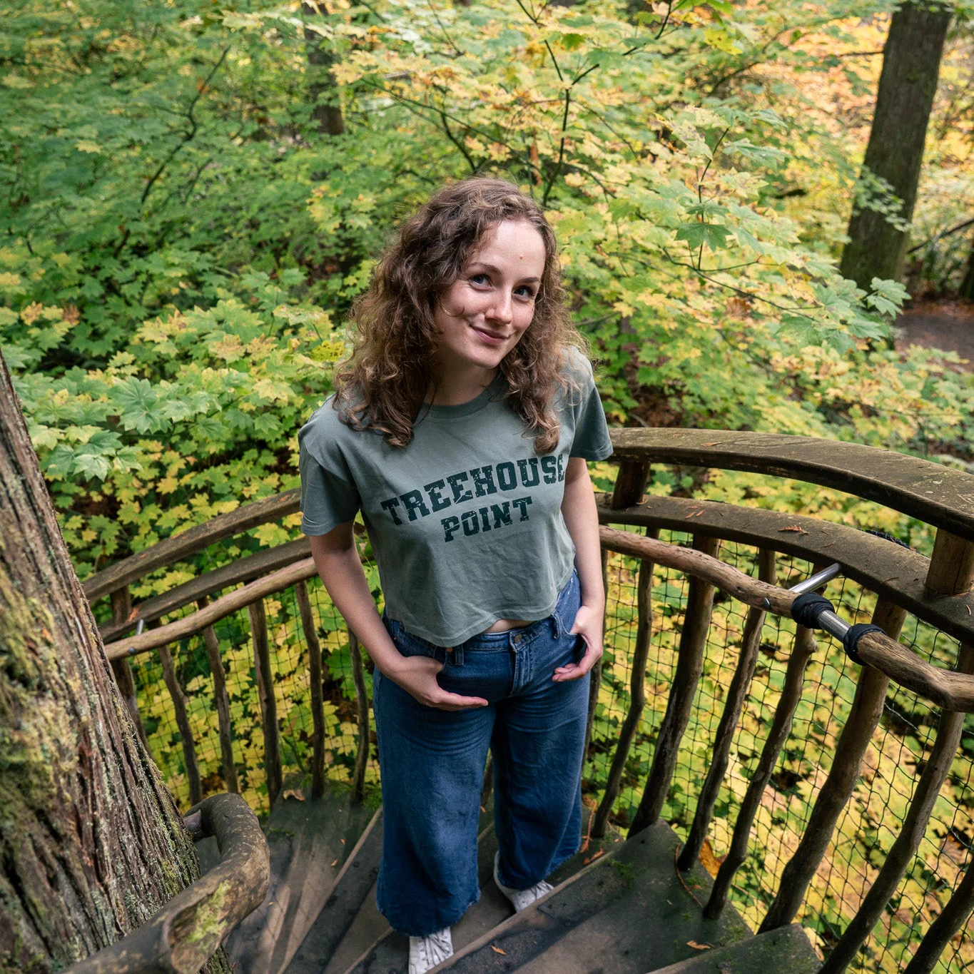 Treehouse Point University Crop Top - Image 3